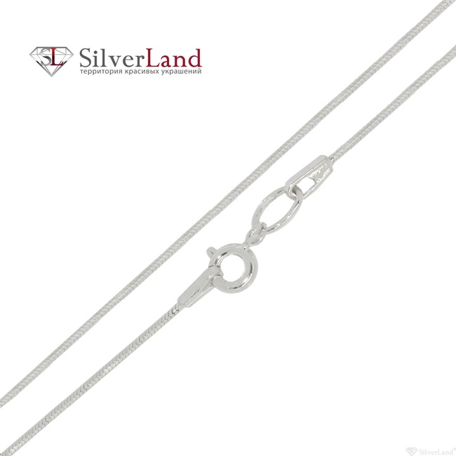 Срібний ланцюжок снейк 75 см (1 мм) Арт. с53000/75