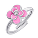 Детское кольцо Пион с розовой эмалью и фианитом 1195546006111701, Розовый, UmaUmi Flowers