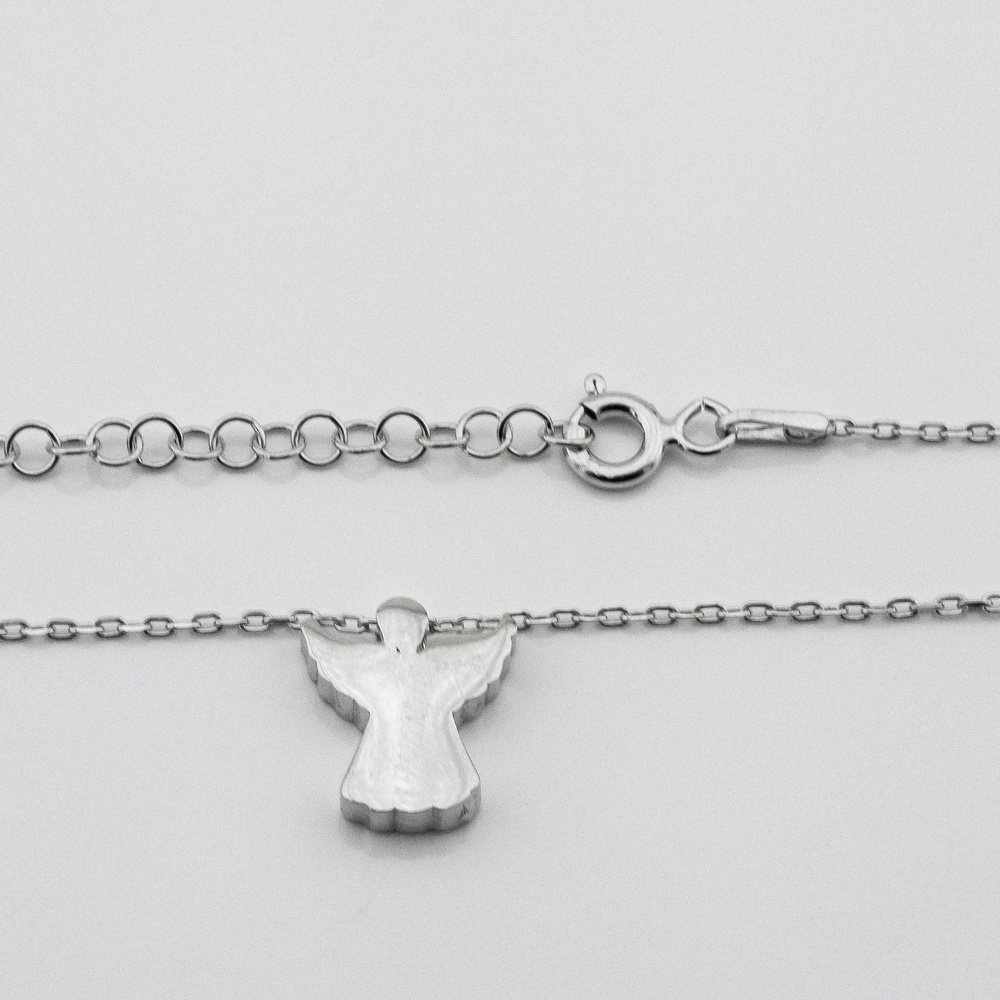 Серебряное колье Ангел без вставок 3400832, 40 размер