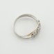Серебряное кольцо с фианитами с золотыми накладками к630ф, 17 размер