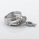 Серебряное кольцо широкое Рыбка K111678, 17 размер
