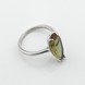 Серебряное кольцо Капля с султанитом 3101968, 16 размер