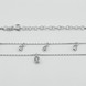 Двойное серебряное колье Роса Капелька с фианитами 3400804, 40 размер