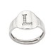Серебряное кольцо с буквой "L" c белыми фианитами K11580, 17,5 размер, 17-5, Белый