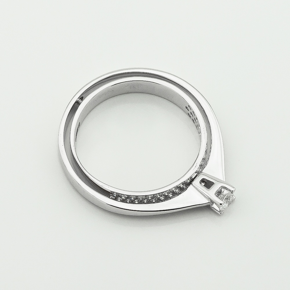 Золотое кольцо Сфера с бриллиантами 511623, 17,5 размер