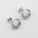 Срібні сережки-пусети круглі Гілочка з фіанітами c121682, Білий
