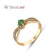 Видео золотое кольцо с изумрудом и бриллиантами Арт. yz79325