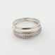 Серебряное кольцо с фианитами с золотыми накладками к677ф, 17 размер