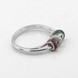 Серебряное кольцо Колечки малые с разноцветными фианитами K111677, 15,5 размер