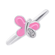 Дитяча каблучка Метелик блискучий з рожевою емаллю та фіанітами 1195715006111701, Рожевий, UmaUmi Fly