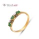 Видео кольцо с изумрудами и бриллиантами красное золото Арт. 710900