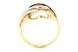 Кольцо из желтого золота 585 без вставок КК11418, 17,5 размер