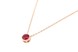 Золотое колье "Камушек" с красным фианитом 141106a-3, 40 размер, Красный