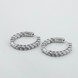Серебряные серьги-кольца с фианитами 3202062