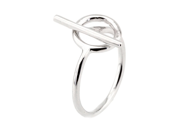 Серебряное кольцо в стиле минимализм CK11177, 17 размер