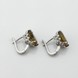 Срібні сережки Краплі з султанітами та фіанітами 3202023