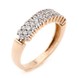 Золотое кольцо дорожка с фианитами россыпью КК11162, 18 размер, 18, Белый