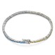 Срібний браслет Доріжка з жовто-блакитними фіанітами 3501020, 16 розмір