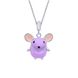 Дитячий кулон Мишка Фіолетовий з емаллю зі срібла (16х18) Арт. 5429uuk3-1
