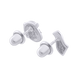Детские серебряные сережки гвоздики Зебренок с флажком с эмалью бело-черные 2105703006020501, Белый|Черный, UmaUmi Zoo