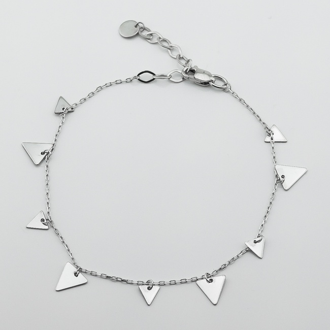 Срібний браслет Трикутники b15952, 16 розмір