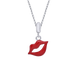 Кулон Губки Красные с эмалью из серебра для девочки (15х23) Арт. 5553uuk-1