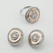 Серебряное кольцо с фианитами с золотыми накладками к502ф, 19 размер