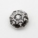Кругла підвіска у вигляді квітки з діамантами РО01279, Білий