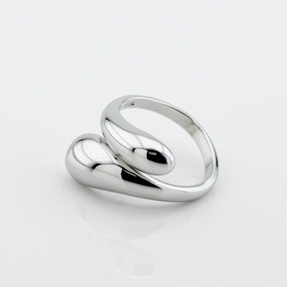 Серебряное кольцо Спираль гладкая 3101966, 16 размер