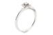 Срібний перстень з квадратом з фіанітами класика СК11127, 17,5 розмір, 17-5, Білий