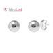 Срібні сережки гвоздики "Кульки" родовані без вставок Арт. msp013