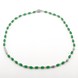 Срібне кольє-намиста з зеленими фіанітами KO14352, 45 розмір