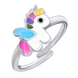 Дитяча каблучка Єдиноріг кольоровий з різнобарвною емаллю 1195700006081701, Різнокольоровий, UmaUmi Magic