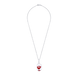 Дитячий срібний кулон Кепка Біло-Червоний з емаллю (10х15) Арт. 5556uuk-1