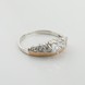 Серебряное кольцо с фианитами с золотыми накладками к723ф, 17,5 размер