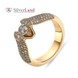 Видео дизайнерское кольцо из красного золота с бриллиантами Арт. КБ-99