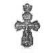Срібний хрест натільний з Ангелом-Охоронцем і Архангелом Михаїлом з чорнінням ксч003-DR