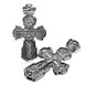 Срібний хрест натільний з Ангелом-Охоронцем і Архангелом Михаїлом з чорнінням ксч003-DR
