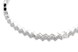 Тонкий срібний браслет з фіанітами Зигзаг B15274, Білий