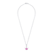 Серебряный кулон Корона розовая с эмалью (детский) 3195557006110501, Без цепочки, Розовый, UmaUmi Symbols