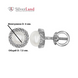 Срібні сережки гвоздики (пусети) з перлами і фіанітами Арт. c23082, Білий