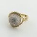 Золотое кольцо с фианитами Шар k111810, 16,5 размер