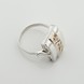 Серебряное кольцо с фианитами с золотыми накладками к148, 18 размер