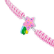 Дитячий браслет плетений Комета рожева з різнокольоровою емаллю рожевий 4195821026110411, Рожевий, Рожевий, UmaUmi Magic