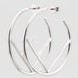 Серебряные серьги-кольца в геометрическом стиле C121369