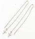 Срібні сережки-протяжки ланцюжки довгі Хрестик білий з фіанітами c23171-Н, Білий