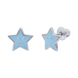 Детские серебряные пусеты Звёздочка с голубой эмалью (9х9) Арт. 5555uup