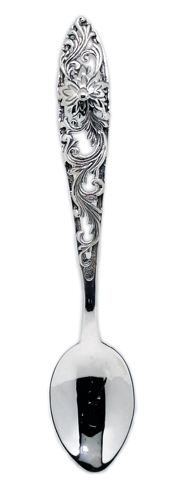 Срібна Ложка Георгіна з ажурною ручкою з чорнінням 9022-IDE