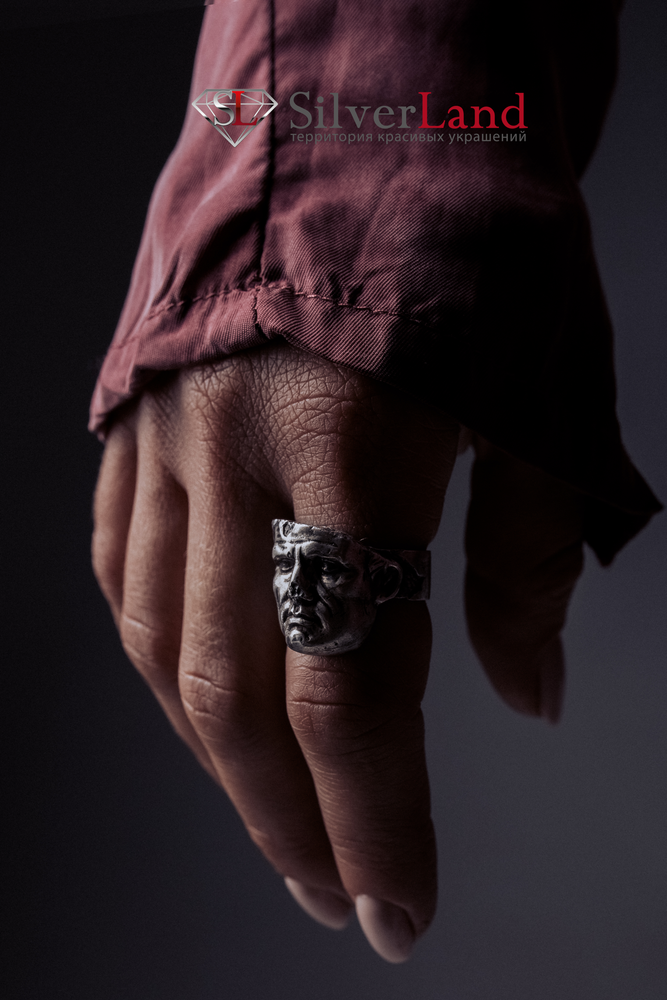 Кольцо перстень "EJ Marcus Vipsanius" из черненого серебра 925 Арт. 1043EJ размер 17