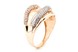 Золотое кольцо с россыпью фианитов в классическом стиле КК11301, 17 размер, 17, Белый